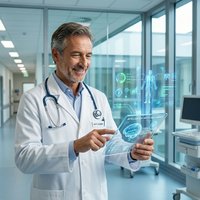 Medico con interfaccia digitale